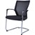 CHAIR RAPIDLINE CANTILEVER CHROME FRAME VISITOR ARMRESTS FABRIC SEAT MESH BACK BLACK