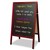 CHALKBOARD VISIONCHART AFRAME MAGNETIC BLACKBOARD 990 X 600MM MAHOGANY STYLE FRAME