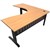 RAPID SPAN CORNER WORKSTATION METAL MODESTY PANEL 1500 X 1500 X 700MM BEECHBLACK