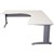 RAPID SPAN CORNER WORKSTATION METAL MODESTY PANEL 1500 X 1500 X 700MM WHITETOPSILVER FRAME