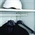 SHELF SHELVING GO CUPBOARD WITH COAT RAIL SILVER GREY