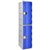 STEELCO HEAVY DUTY PLASTIC LOCKER 2 DOOR 385 X 500 X 1810MM BLUE
