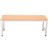 RAPIDLINE SINGLE SIDED BENCH SEAT 1000 X 360MM SILVER GREYLIGHT OAK