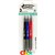 TEXTA RETRACTABLE BALLPOINT PEN MEDIUM BLACK  BLUE  RED ASSORTED 3PK