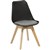 CHAIR RAPIDLINE VIRGO BREAK OUT OAK COLOURED TIMBER LEG WITH POLYPROPYLENE SHELL SEAT BLACKGREY