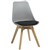 CHAIR RAPIDLINE VIRGO BREAK OUT OAK COLOURED TIMBER LEG WITH POLYPROPYLENE SHELL SEAT GREYBLACK