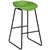 RAPIDLINE ARIES BAR STOOL BLACK POWDER COATED FRAME WITH POLYPROPYLENE SHELL SEAT LIME