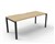 RAPID INFINITY DELUXE 1 PERSON PROFILE LEG SINGLE SIDED WORKSTATION 1800 X 750 X 730MM NATURAL OAK TOP  BLACK FRAME