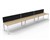 RAPID INFINITY DELUXE 3 PERSON PROFILE LEG SINGLE SIDED WORKSTATION 1500 X 750 X 730MM BLACK SCREEN  NATURAL OAK TOP  WHITE FRAME
