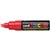 POSCA PAINT MARKER PC8K UNIBALL BROAD CHISEL TIP NO F15 8MM FLUORO FLUORESCENT RED