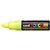 POSCA PAINT MARKER PC8K UNIBALL BROAD CHISEL TIP NO F2 8MM FLUORO FLUORESCENT YELLOW