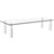 MONITOR STAND  RISER ERGOVIDA TEMPERED GLASS RECTANGULAR 580 X 210 X 130MM WHITE