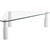 MONITOR STAND  RISER ERGOVIDA TEMPERED GLASS TRIANGULAR 580 X 210 X 130MM WHITE