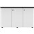 CUPBOARD CABINET RAPID INFINITY DELUXE 3 SWING DOOR 1200 X 450 X 730MM NATURAL WHITE LAMINATE BLACK RIGID EDGING