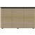 CUPBOARD CABINET RAPID INFINITY DELUXE 3 SWING DOOR 1200 X 450 X 730MM NATURAL OAK LAMINATE BLACK RIGID EDGING