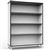 BOOKCASE SHELVING RAPID INFINITY 1200 X 900 X 315MM NATURAL WHITE LAMINATE BLACK EDGING