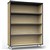 BOOKCASE SHELVING RAPID INFINITY 1200 X 900 X 315MM NATURAL OAK LAMINATE BLACK EDGING