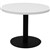COFFEE TABLE RAPIDLINE CIRCULAR ROUND 600 X 425MM NATURAL WHITE TABLE TOP  BLACK POWDER COAT BASE