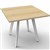 RAPIDLINE ETERNITY SQUARE TABLE 900 X 900MM NATURAL OAK  WHITE SATIN