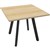 RAPIDLINE ETERNITY SQUARE TABLE 900 X 900MM NATURAL OAK  BLACK