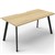 DESK RAPIDLINE ETERNITY WORKSTATION 1 PERSON 1500MM X 750MM NATURAL OAK  BLACK