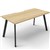 RAPIDLINE ETERNITY WORKSTATION 1 PERSON 1800 X 750MM NATURAL OAK  BLACK