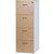 OXLEY FILING CABINET 4 DRAWER 475 X 550 X 1339MM OAK  WHITE