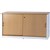 CREDENZA CUPBOARD CABINET OXLEY 1500 X 450 X 730MM OAK  WHITE