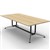 RAPIDLINE TYPHOON BOARDROOM TABLE 2400 X 1200 X 750MM NATURAL OAK