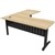 RAPID SPAN DELUXE CORNER WORKSTATION METAL MODESTY PANEL 1800MM X 1800MM X 750MM NATURAL OAKBLACK