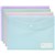 DOCULOPE WALLET MARBIG BUTTON CLOSURE A4 PASTEL ASSORTED 12PK