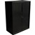 CUPBOARD CABINET GO STEEL TAMBOUR DOOR 2 SHELVES 1016 X 1200 X 473MM BLACK