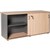 CREDENZA CUPBOARD CABINET RAPID WORKER RAPID WORKER SLIDING DOOR 1500 X 450MM OAKIRONSTONE