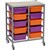 TOTE TRAY TROLLEY VISIONCHART EDUCATION MOBILE STORAGE 10 BAYS PLUS 10 TOTE TRAYS