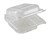 BURGER PACK SMALL PLASTIC CLEAR HINGED LID 137X137X67MM EACH125 PACK250