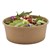 FOOD BOWL ROUND CONTAINER BOARD WITH PE LINING 184MM X 166MM X 66MM 1300ML KRAFT BROWN EACH50 PACK200