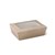 LUNCH BOX WITH WINDOW BAMBOO 195MM X 140MM X 65MM KRAFT BROWN LARGE 200PK