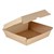 DINNER BOX CLAM BOARD 178MM X 160MM X 80MM BROWN KRAFT EACH25 PACK150