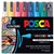 POSCA PAINT MARKER PC5M UNIBALL MEDIUM BULLET TIP 25MM ASSORTED WALLET 8PK