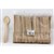 CUTLERY WOODEN BAMBOO DESSERT SPOONS 160MM 100PK